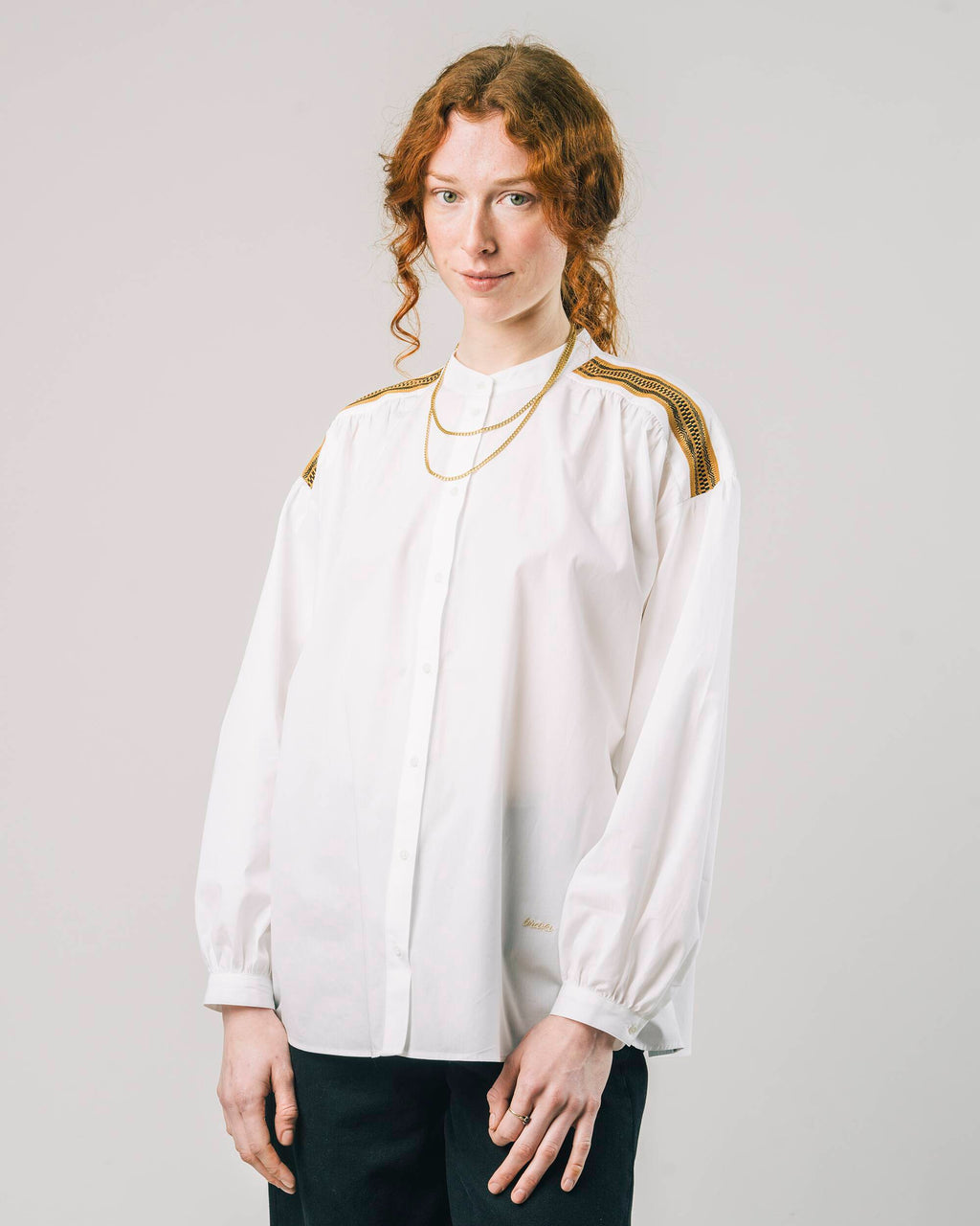 Ribbon Blouse Off White