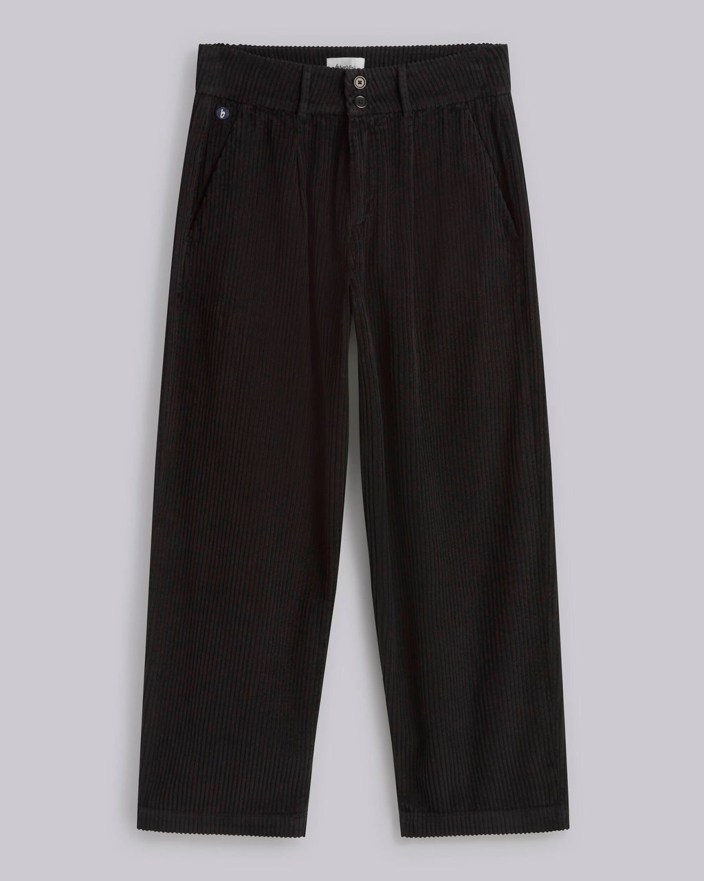 Corduroy Pleated Pants Black
