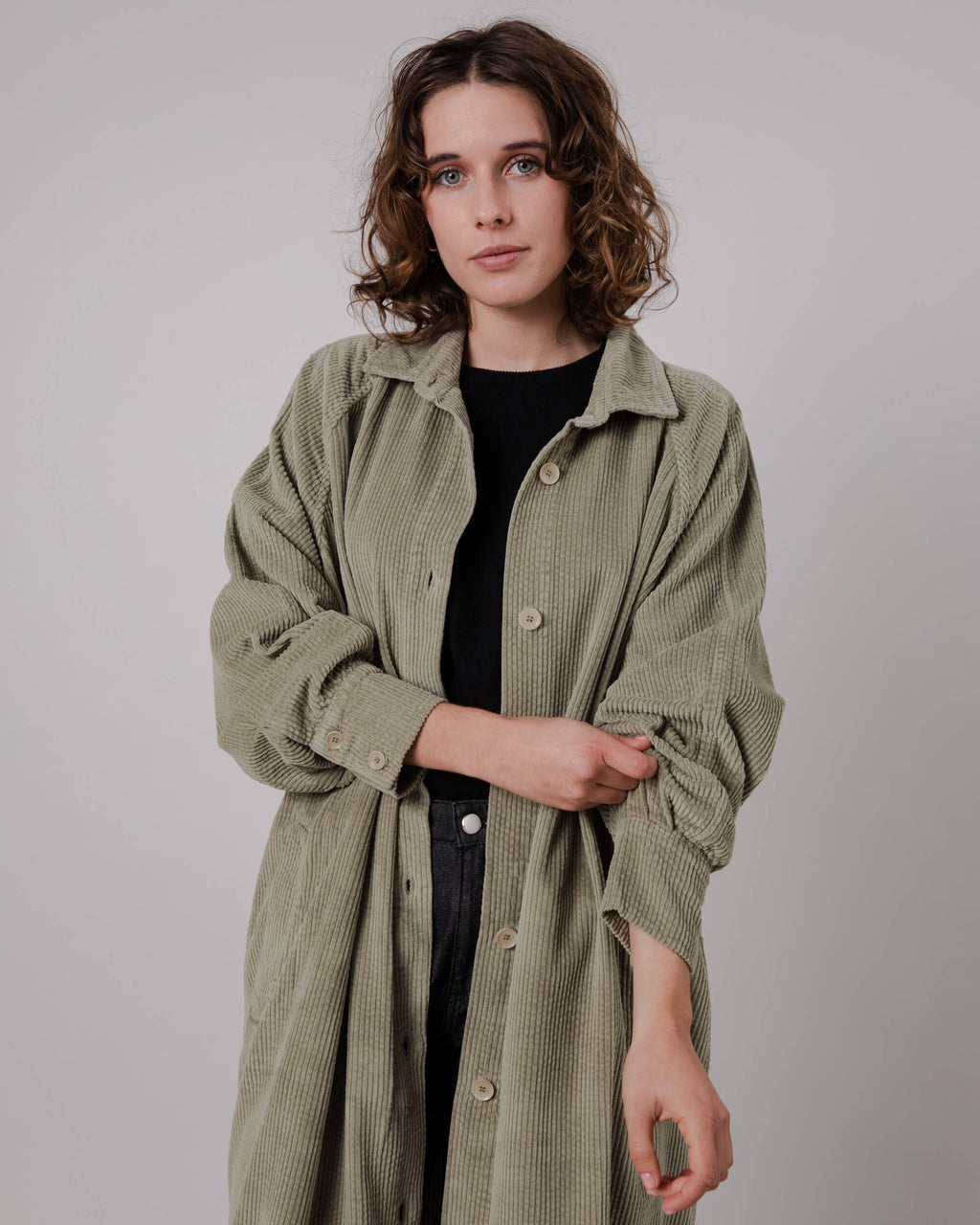 Corduroy Jacket Pale Green
