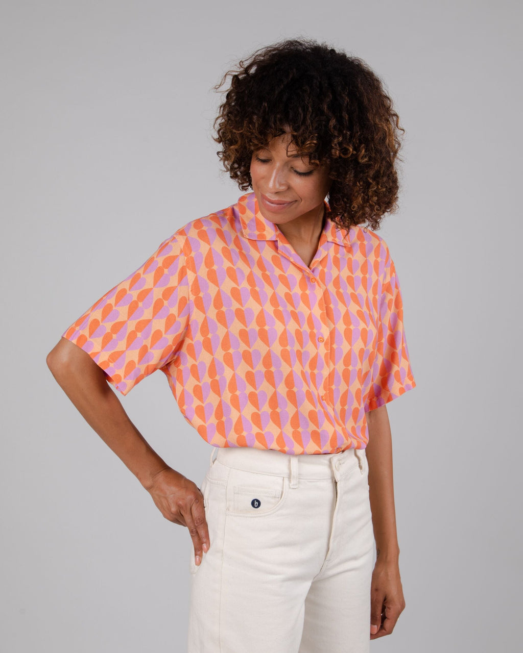 Gummie Aloha Blouse Coral