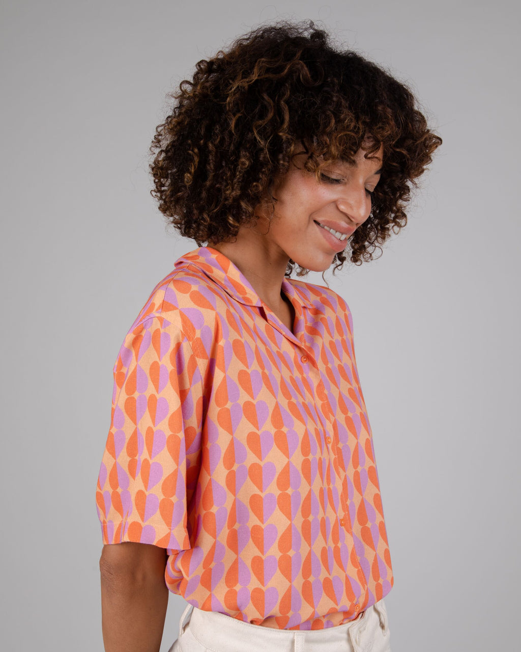Gummie Aloha Blouse Coral