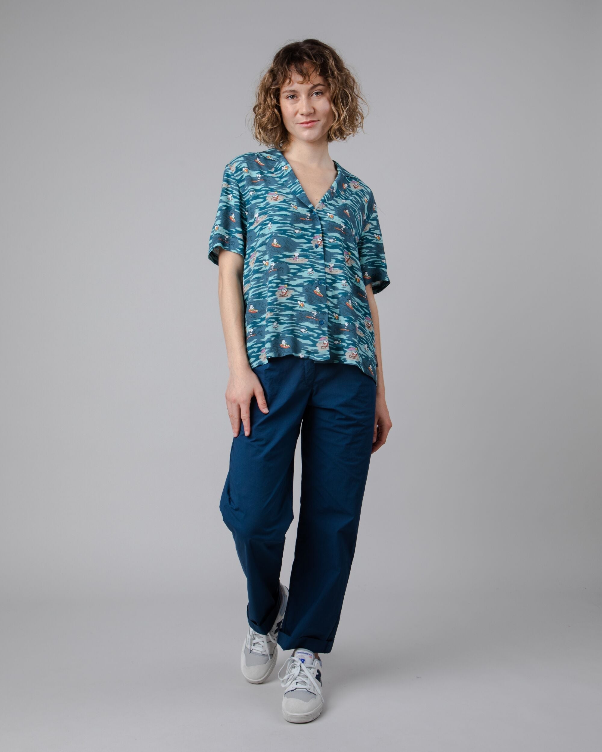 Peanuts Coast Aloha Blouse Blue