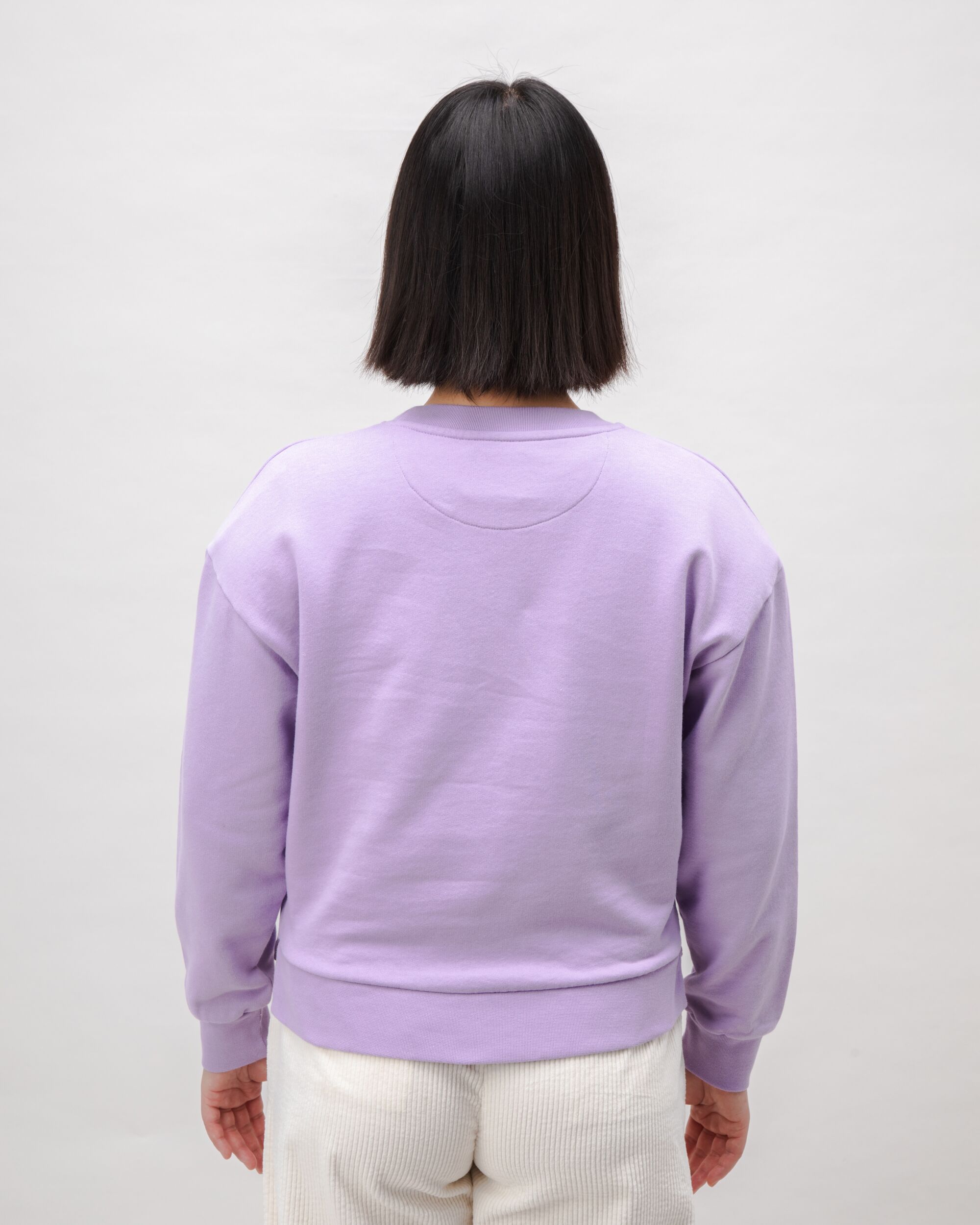 Peanuts Snow Rounded Cotton Sweatshirt Lavender