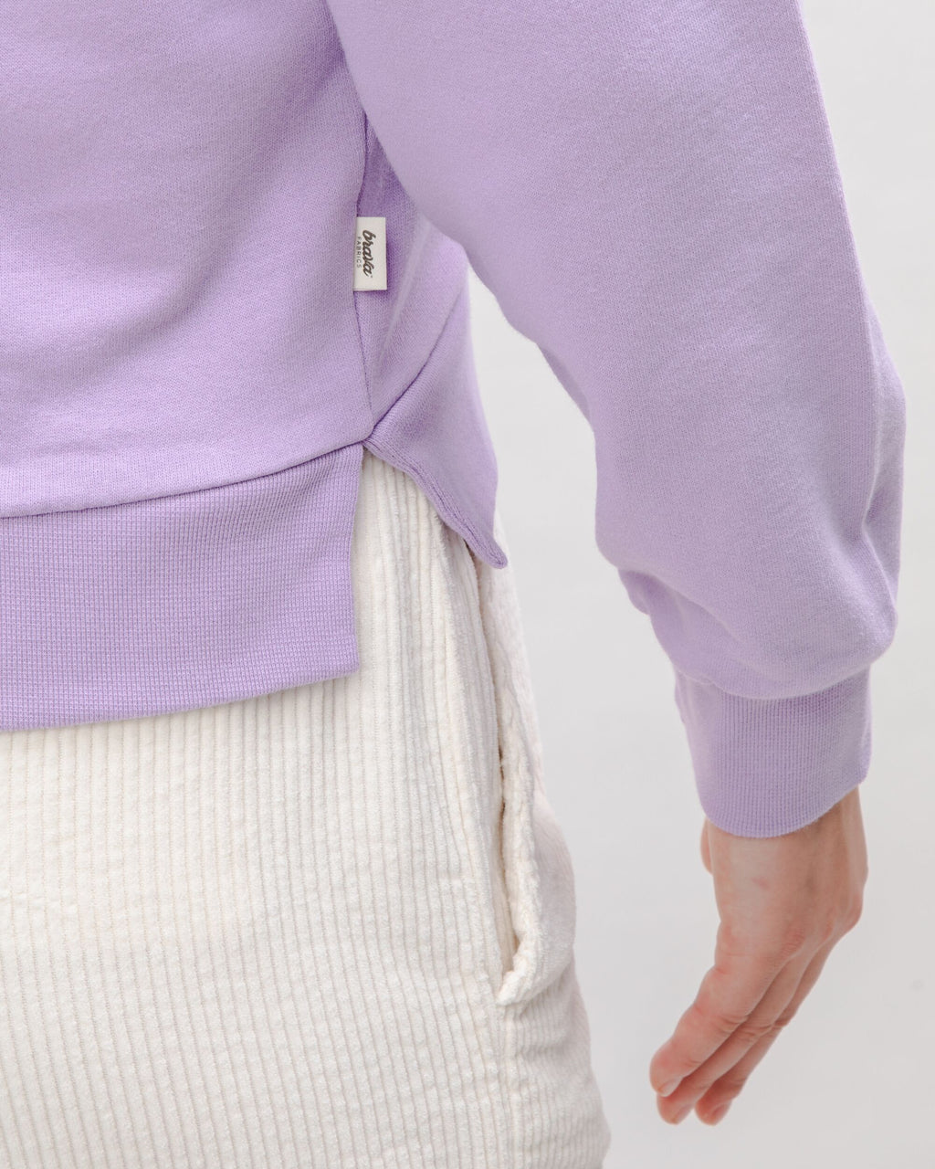 Peanuts Snow Rounded Cotton Sweatshirt Lavender