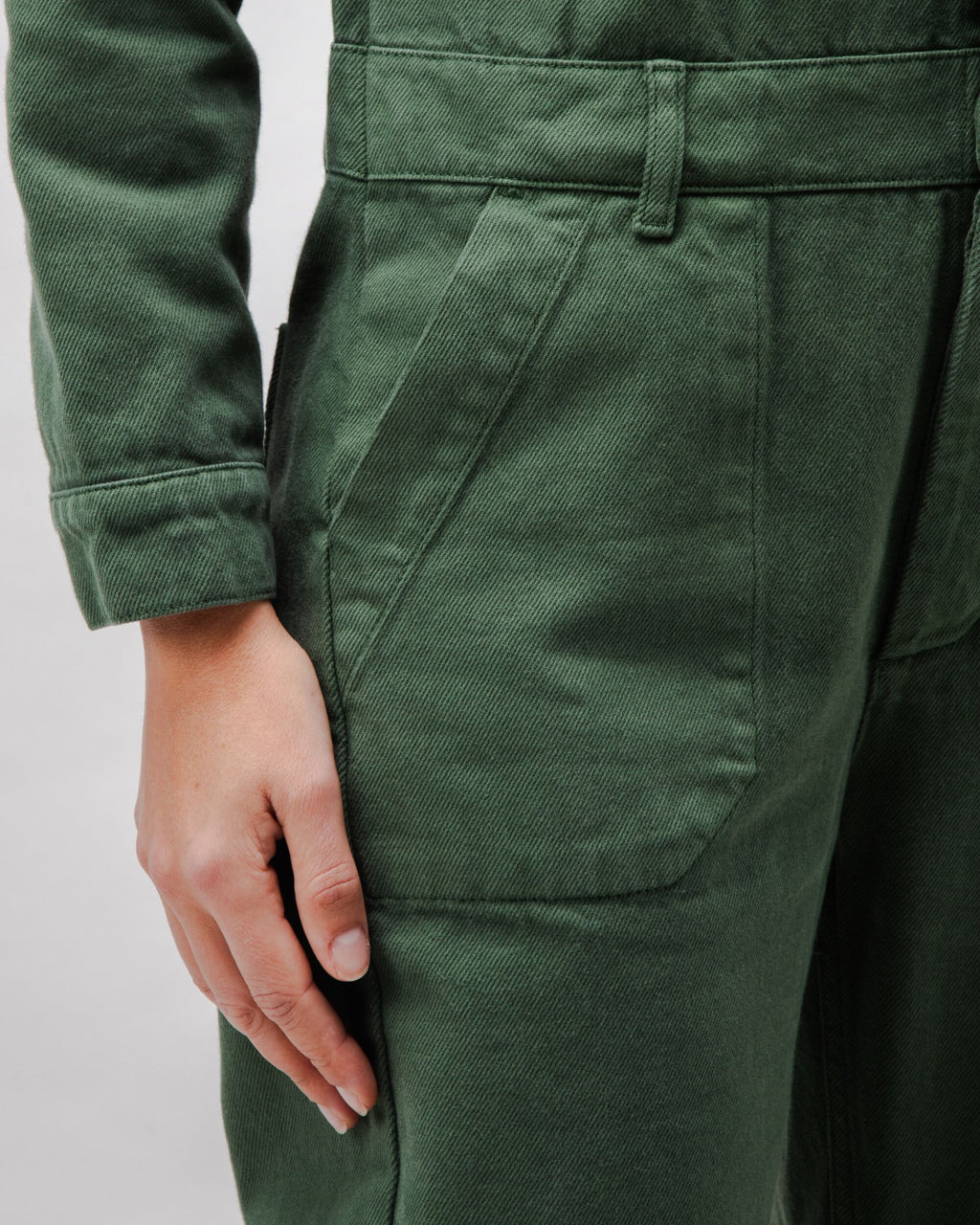 Cotton Twill Boiler Suit Green
