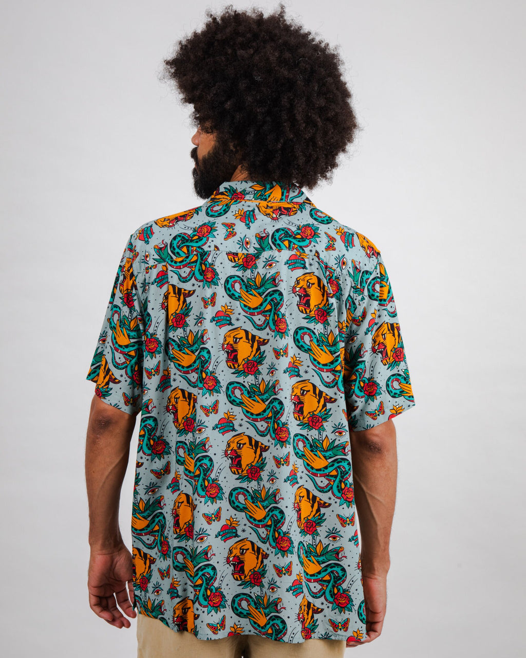 Old School Tattoo Aloha Shirt Mist
