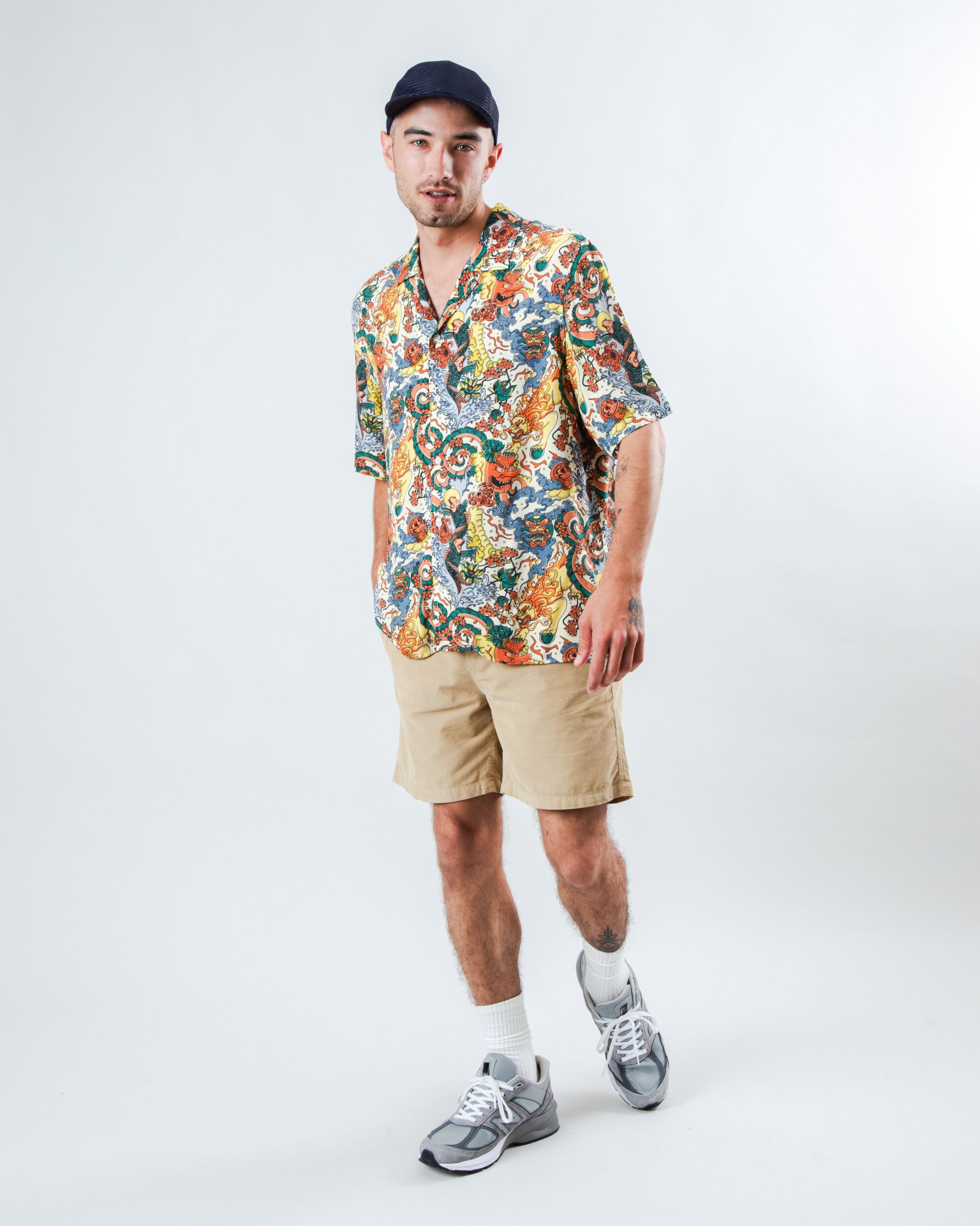 Irezumi Tattoo Aloha Shirt Ecru