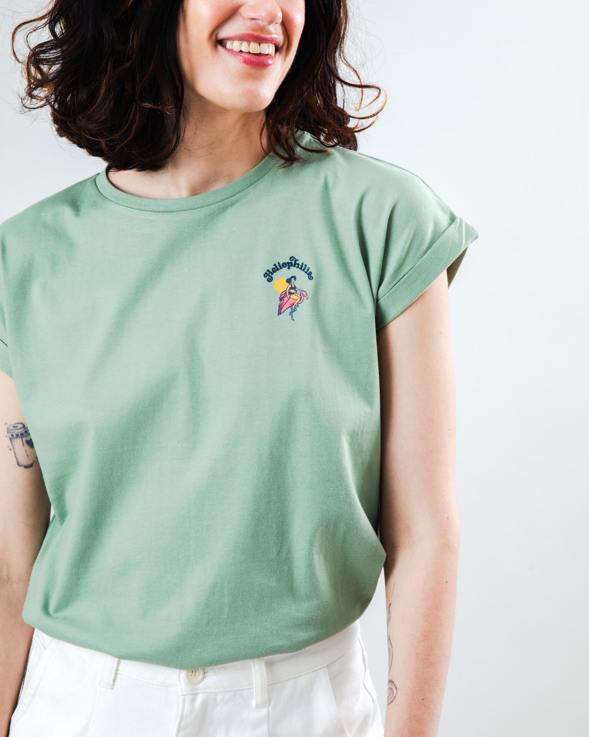 Helios Scoop Tee Green