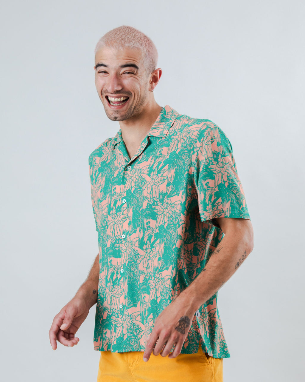 Helios Aloha Shirt Pink