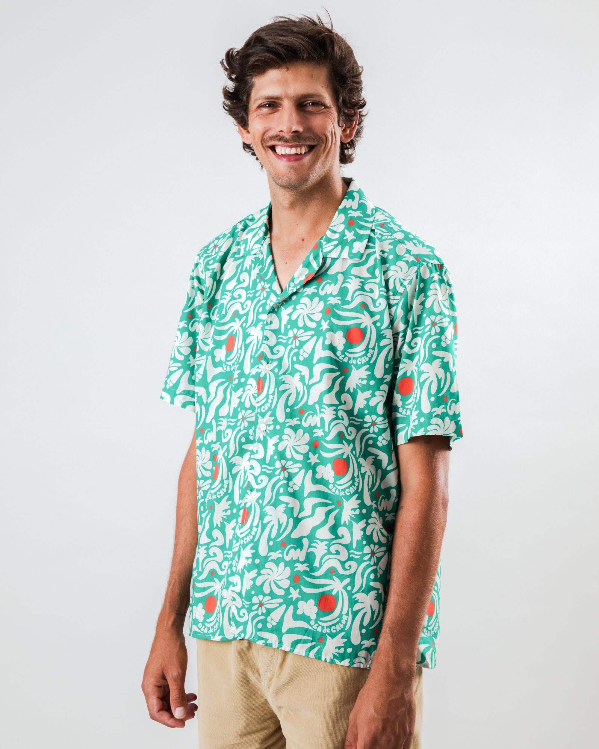 Ola de Calor Aloha Shirt Green