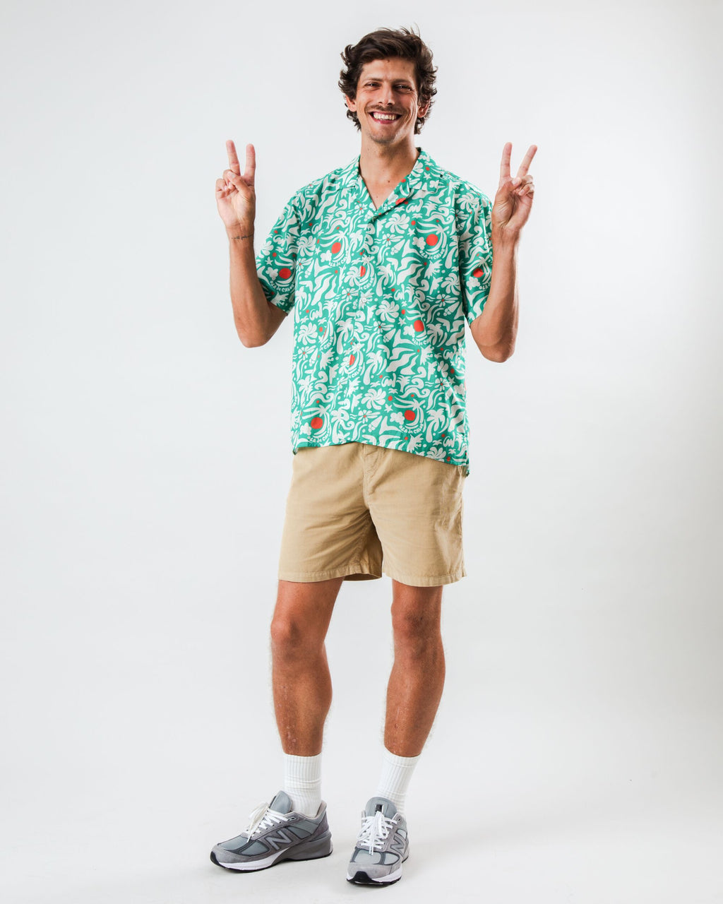 Ola de Calor Aloha Shirt Green