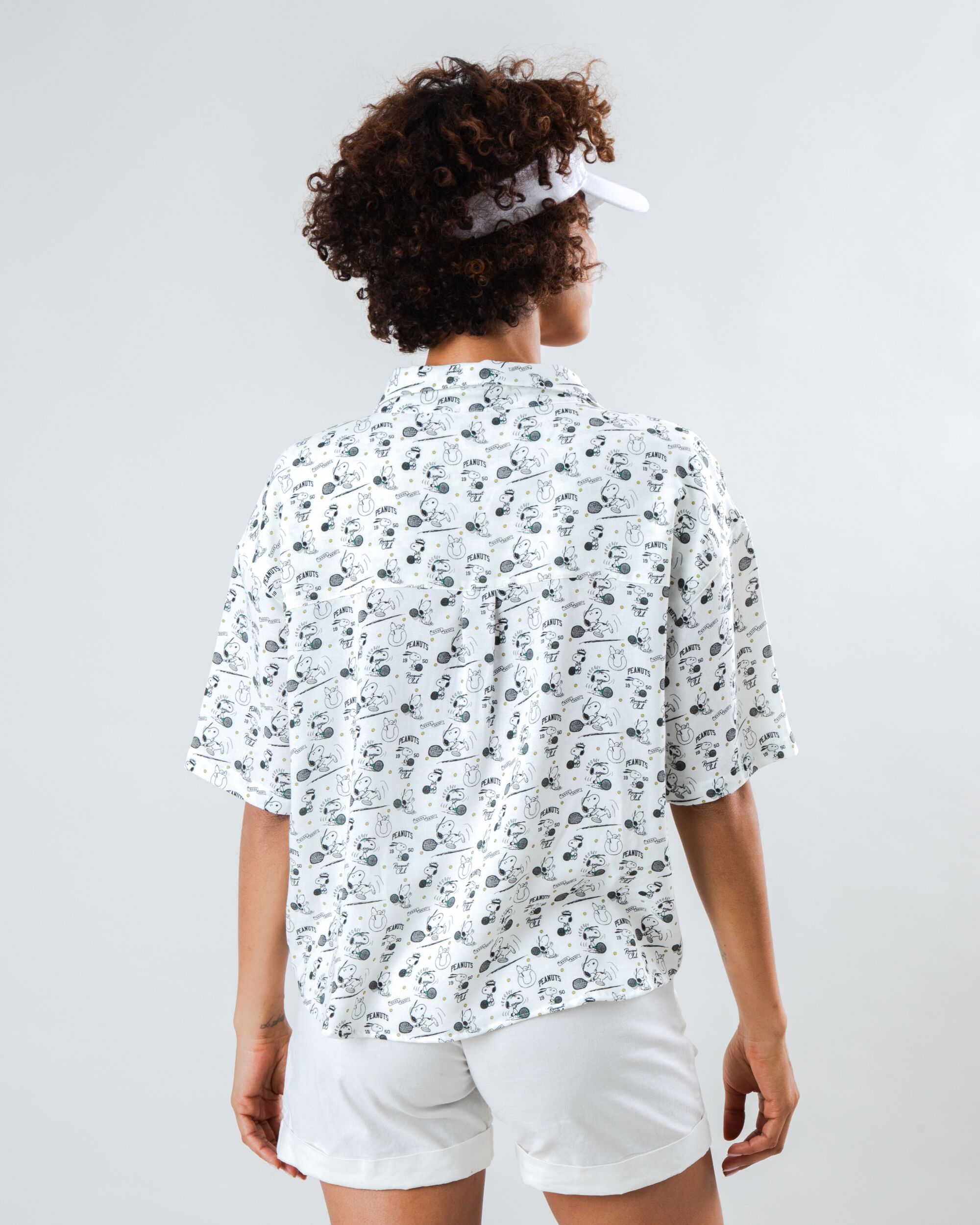 Peanuts Racquet Club Tennis Cropped Blouse