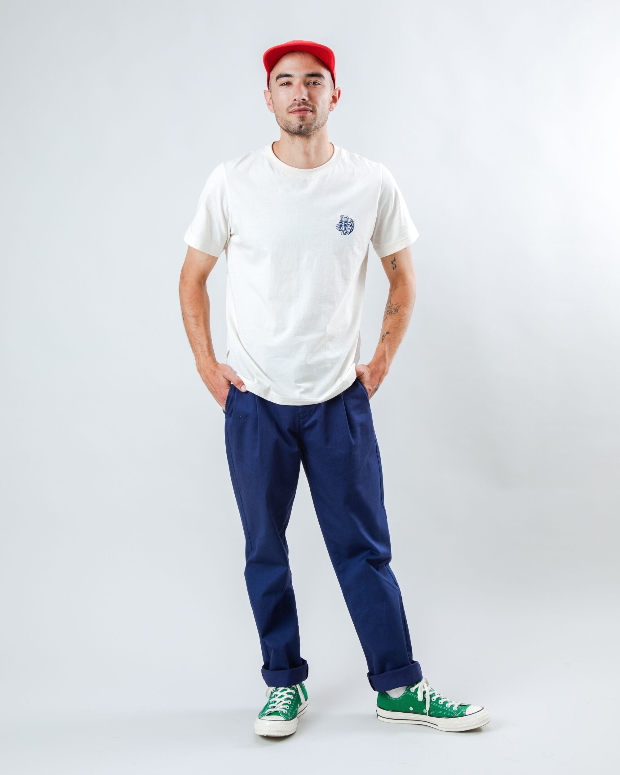 Asis Percales Tigris Regular T-Shirt Ecru