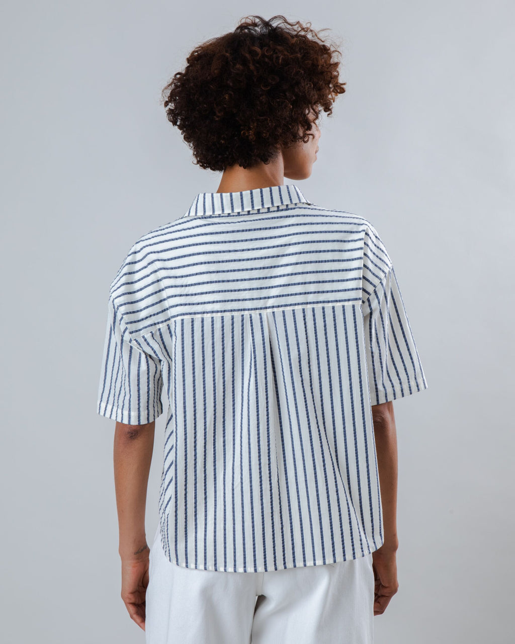 Sailor Cropped Blouse Blue
