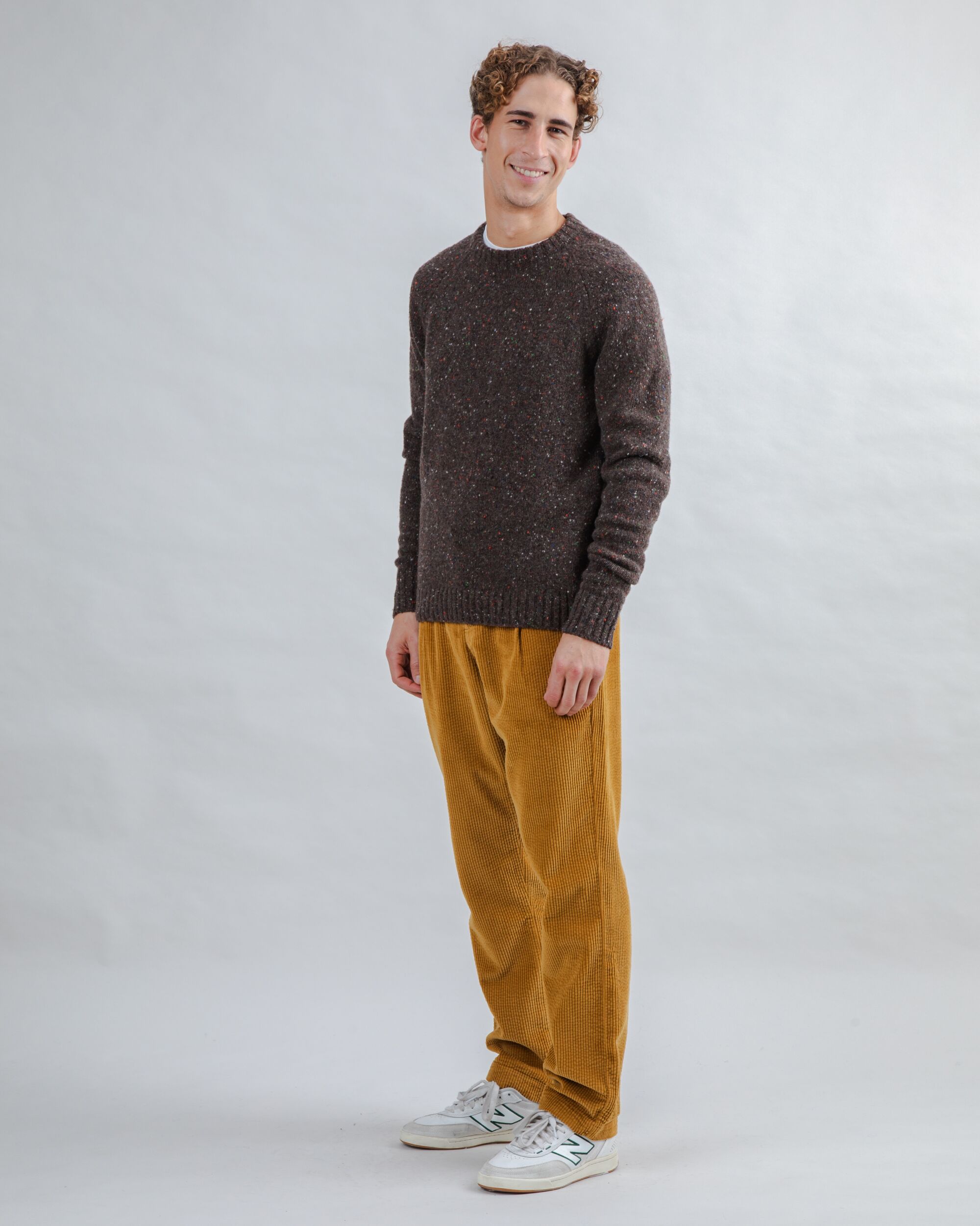 Wool Sweater Raglan Chocolate