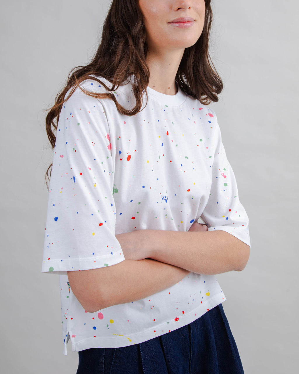 Splash Paint Squared Tee White