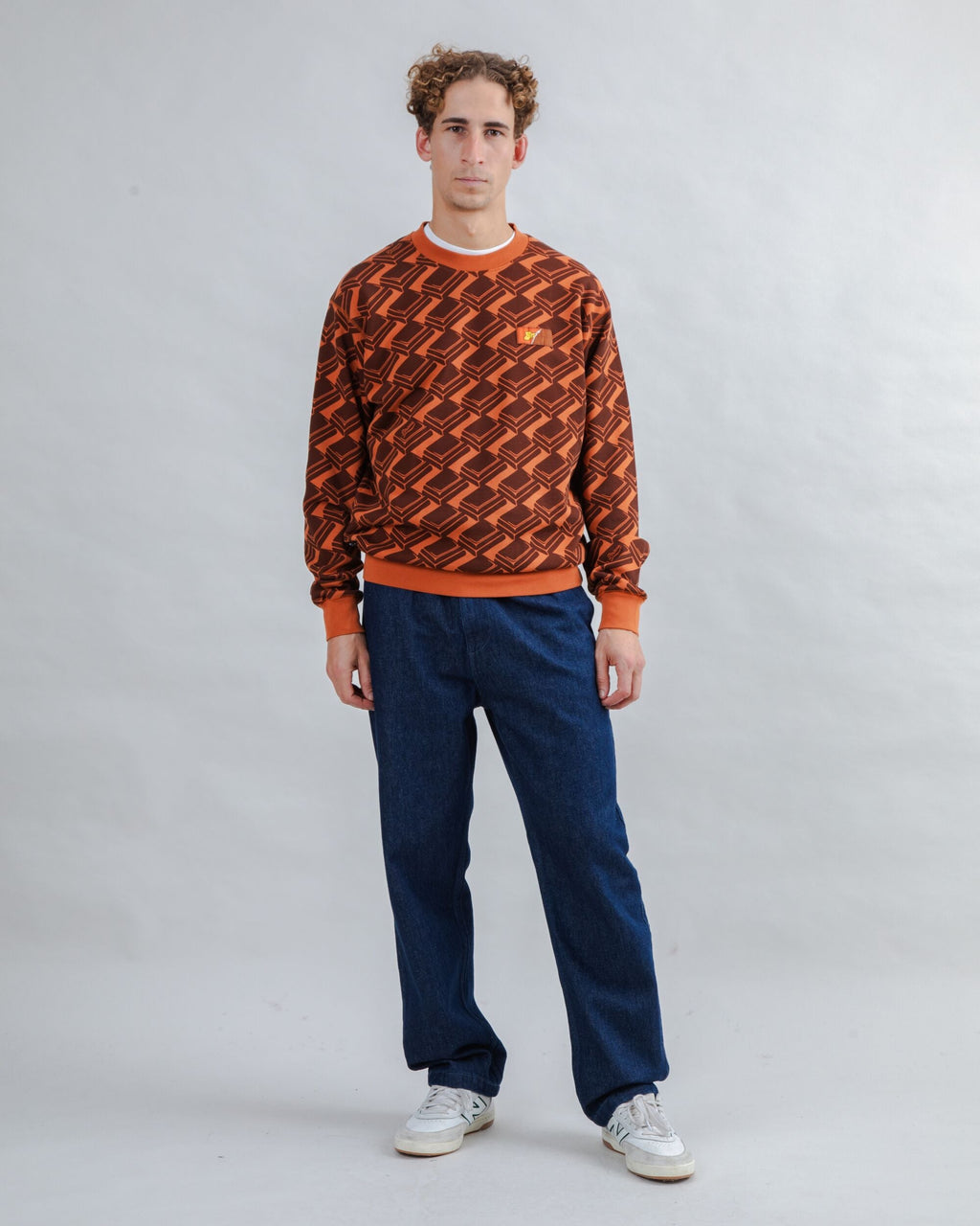 Choco Allover Sweatshirt Brown