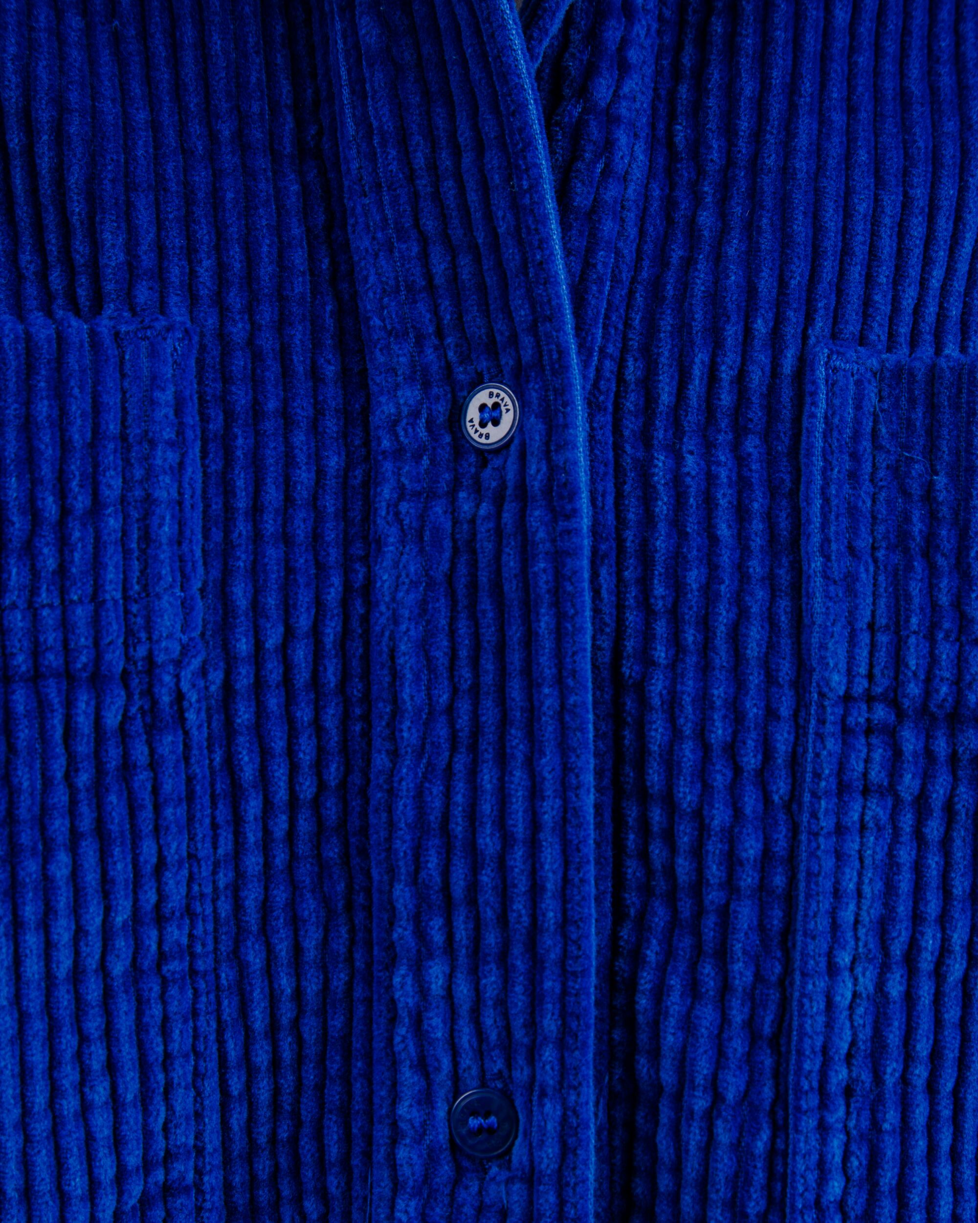 Corduroy Boxy Shirt Blue