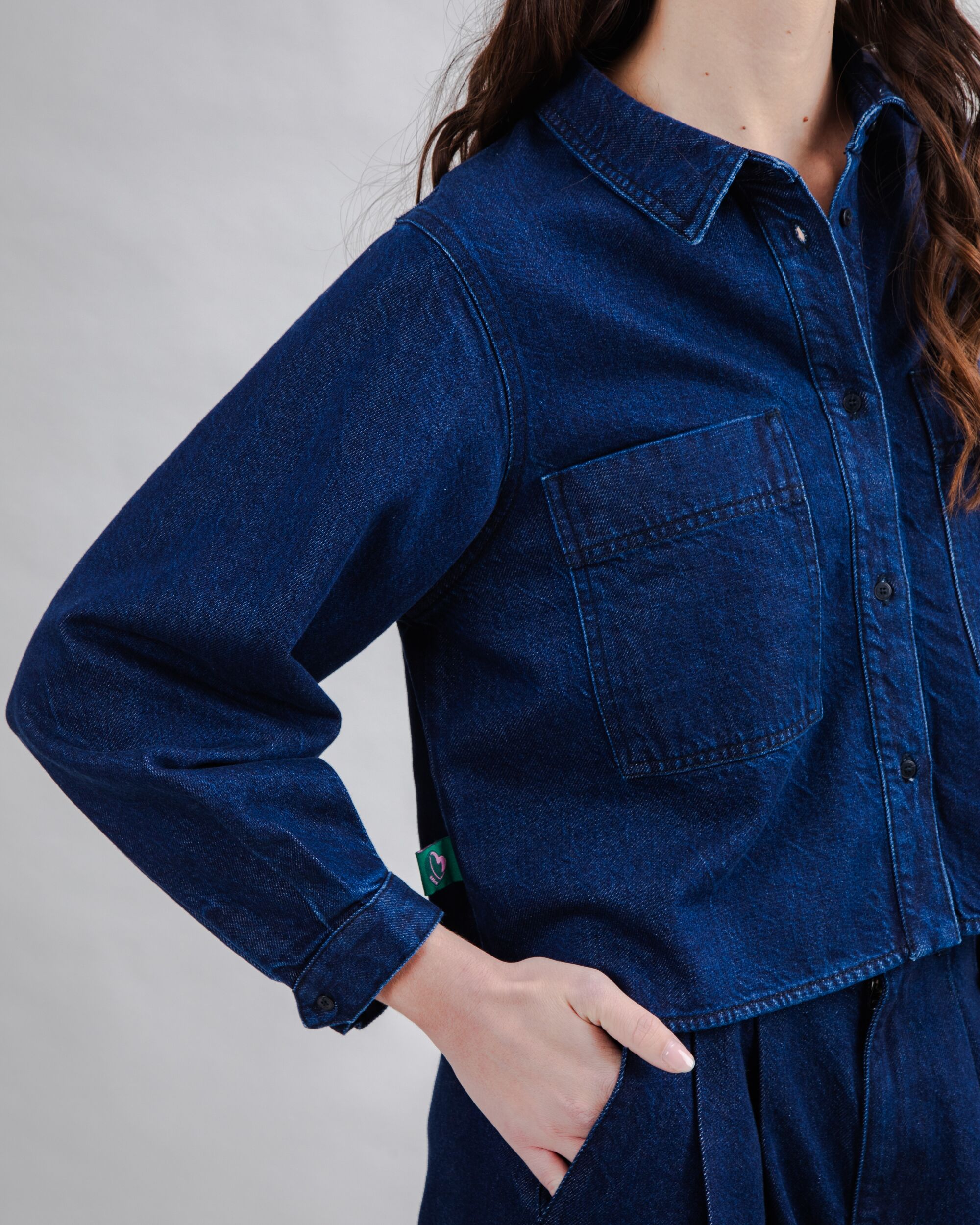Raw Denim Boxy Shirt Blue