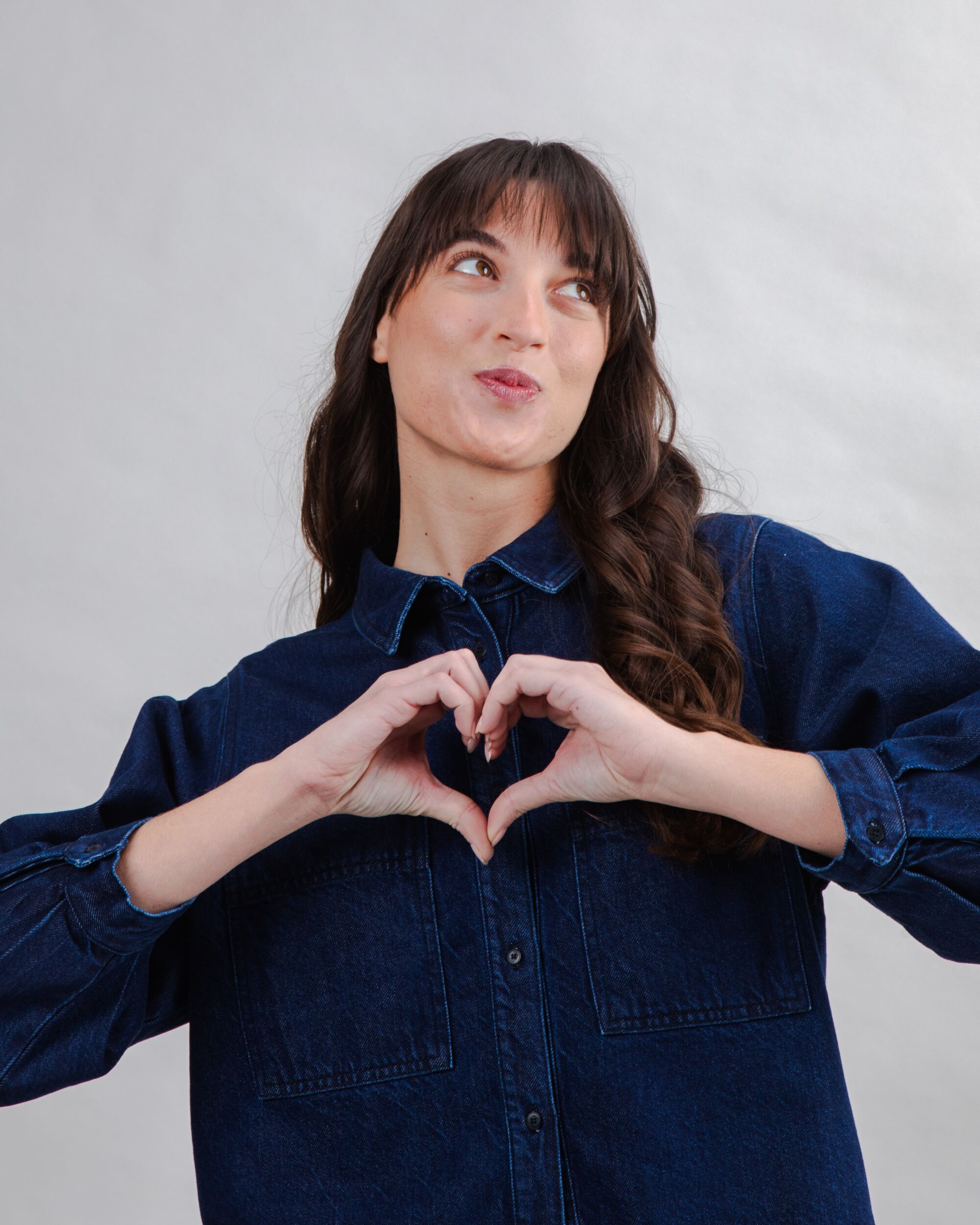 Raw Denim Boxy Shirt Blue