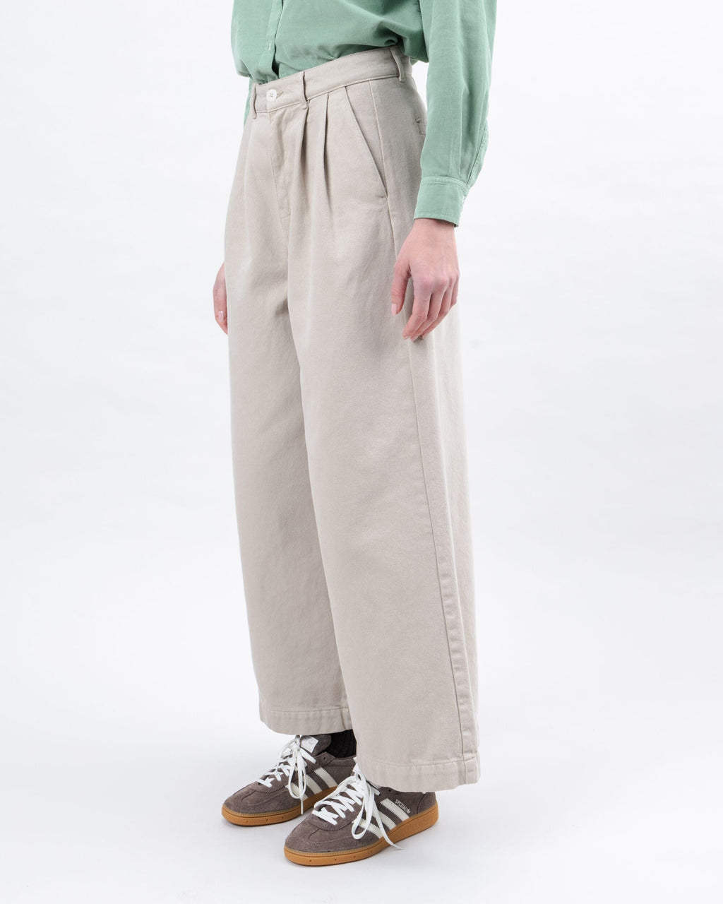 Wide Leg Pants Ecru