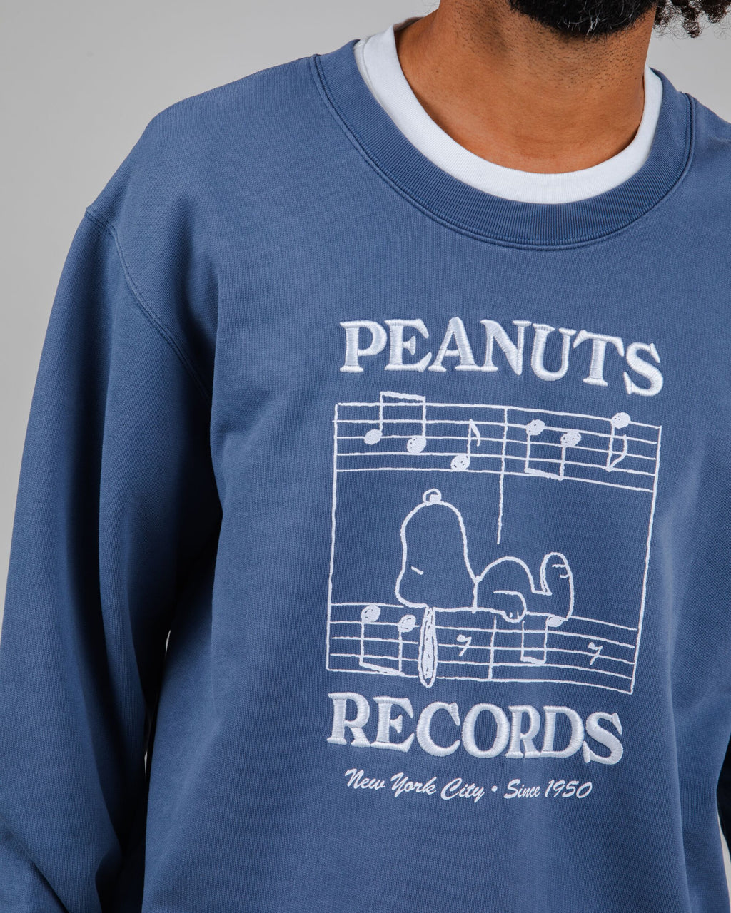 Peanuts Classic Records Sweatshirt Blue