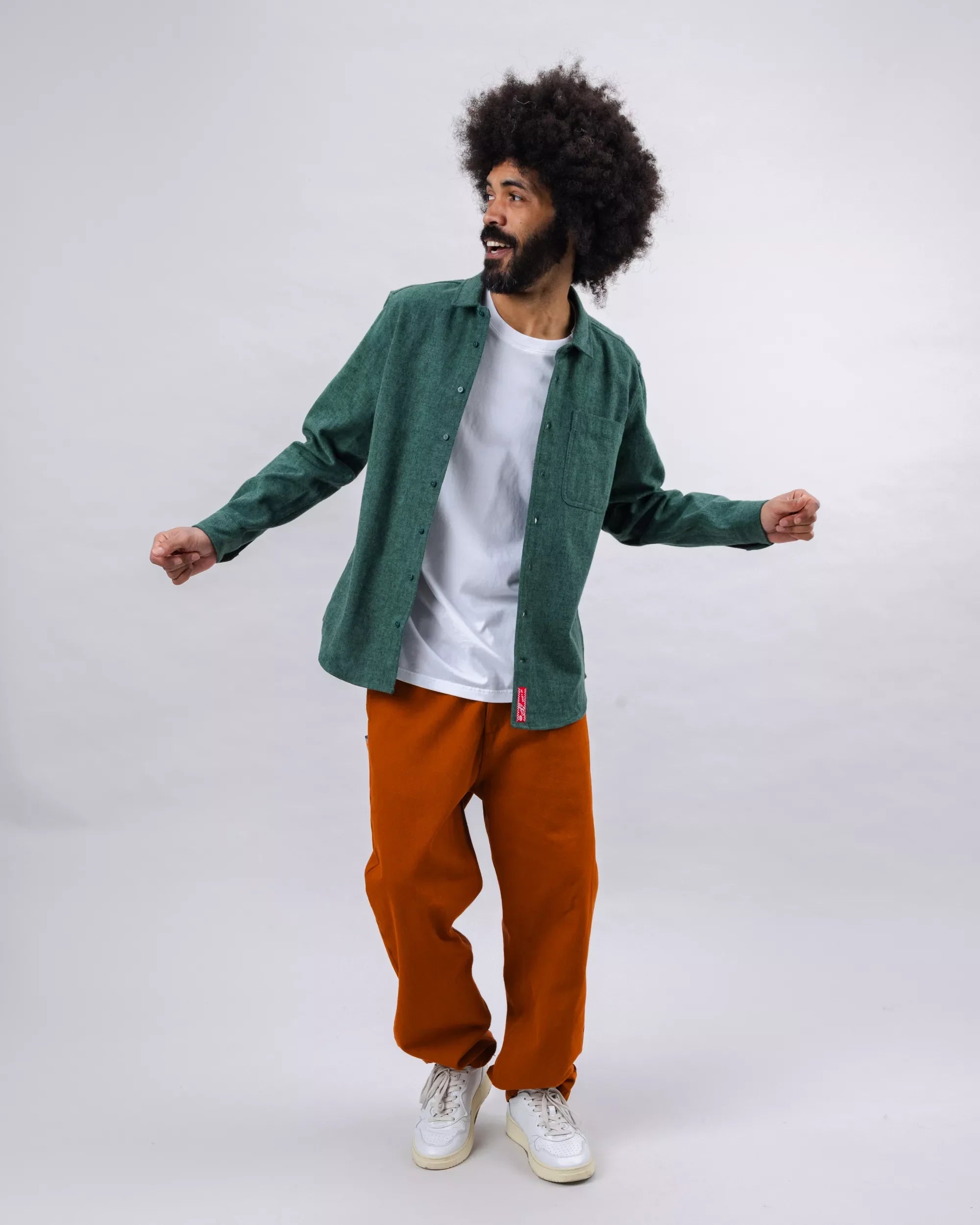 Pizza Flannel Overshirt Green