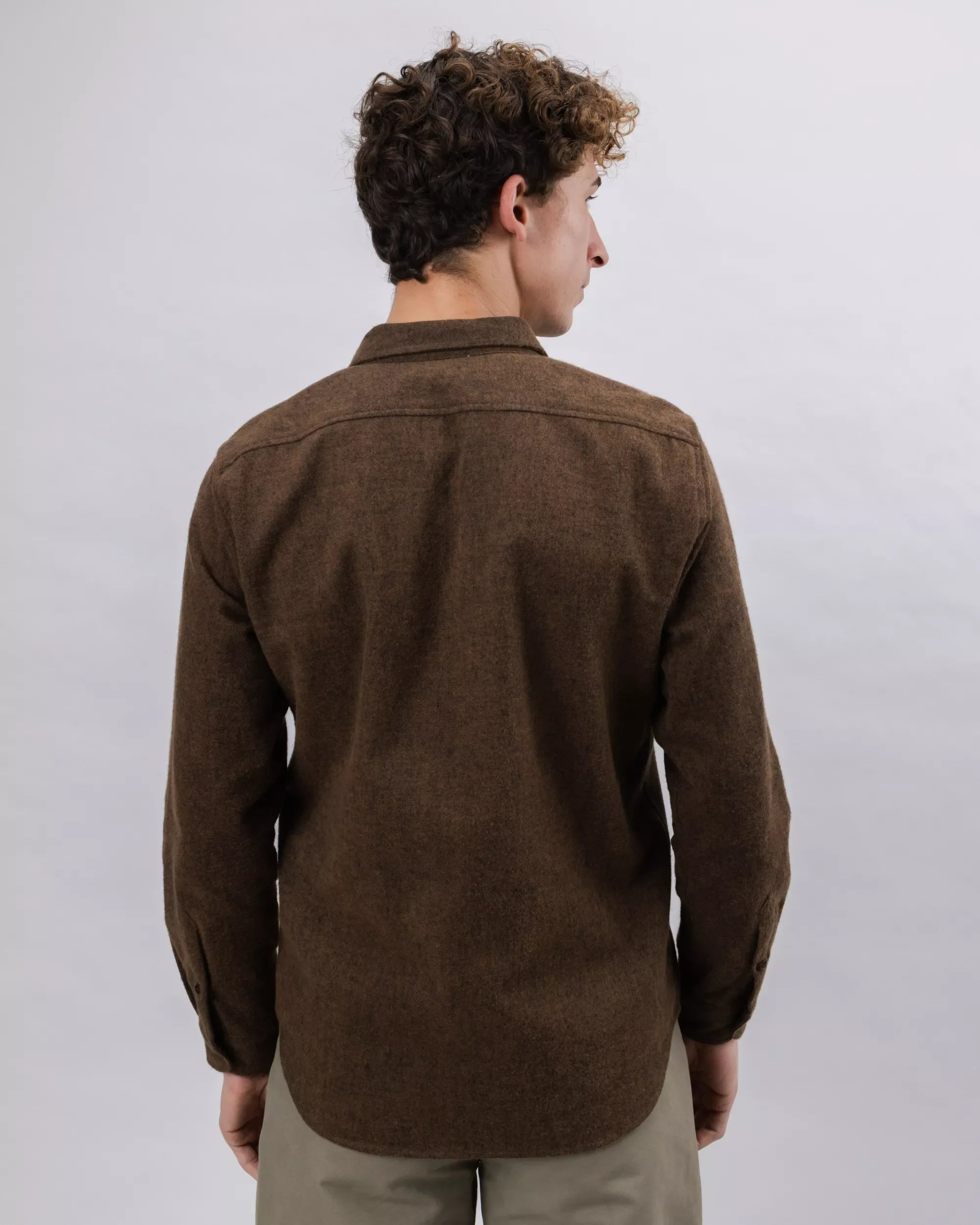 Heart Flannel Overshirt Brown