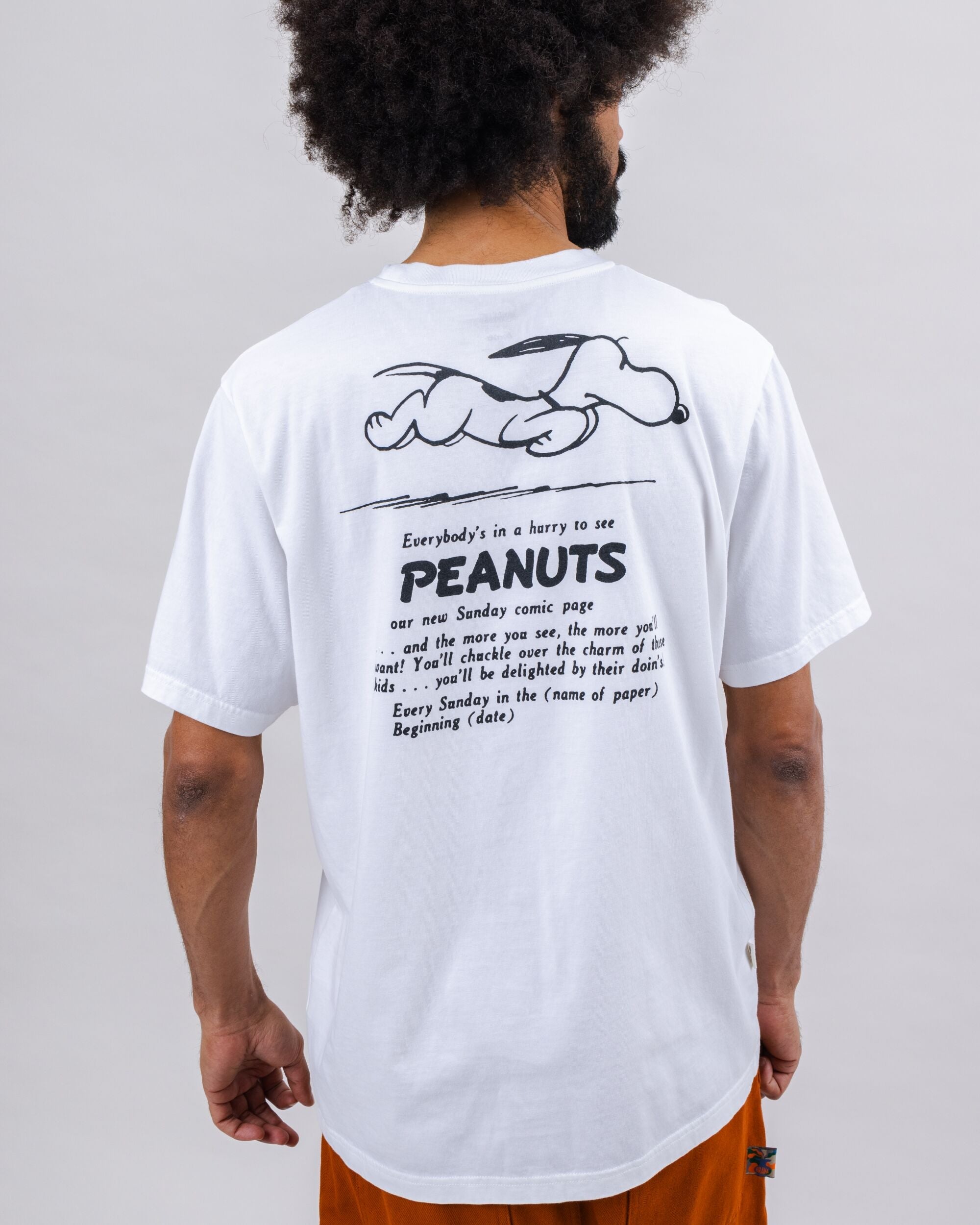 Peanuts Everybody's in a Hurry T-shirt White