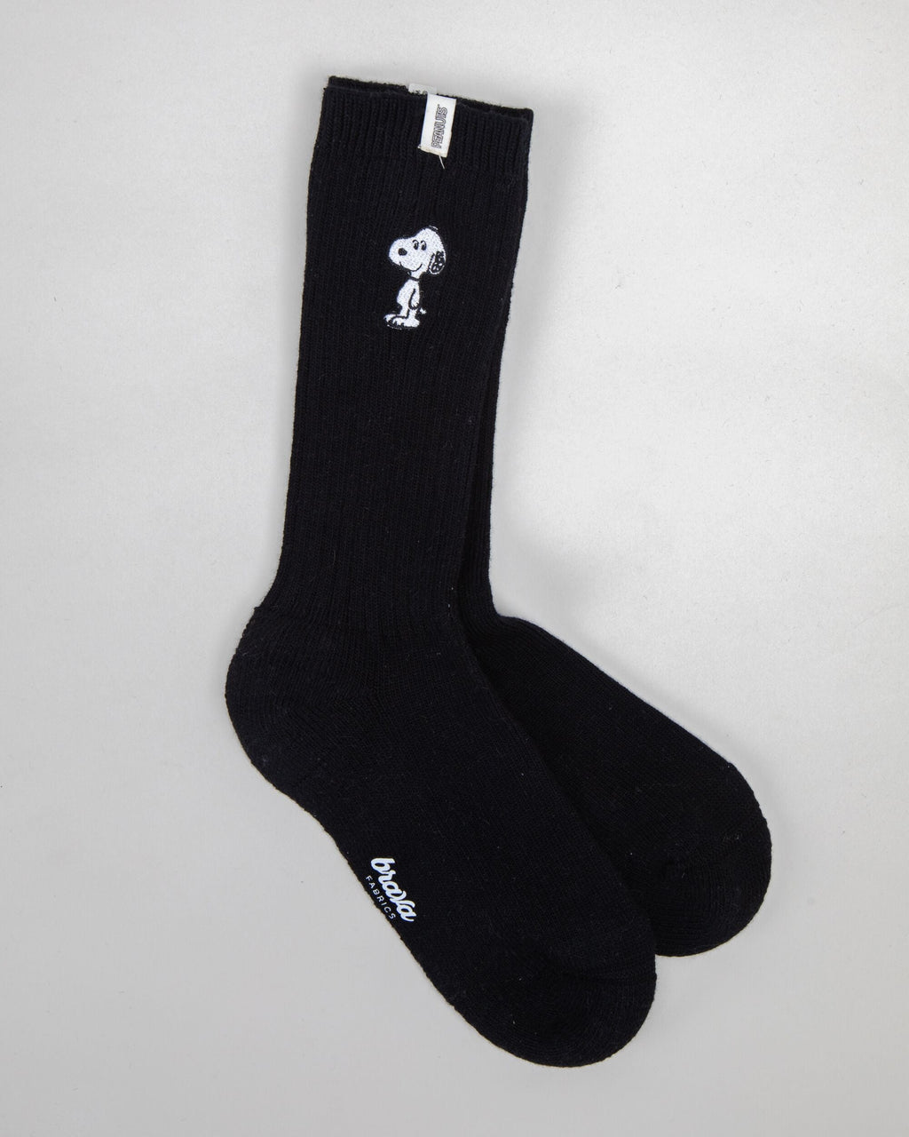 Peanuts Snoopy Ribbed Socks Black