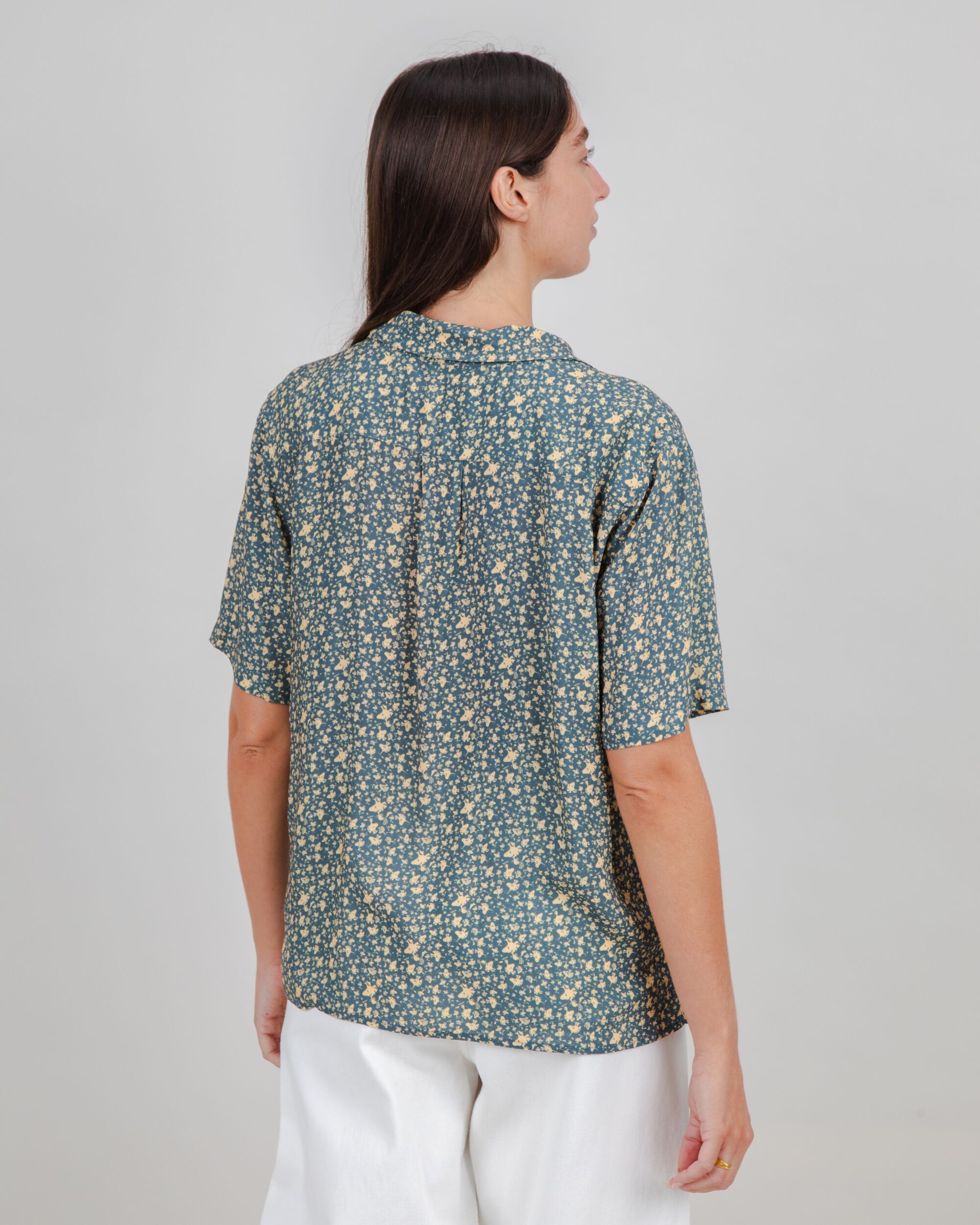 Peanuts Woodstock Aloha Blouse Navy