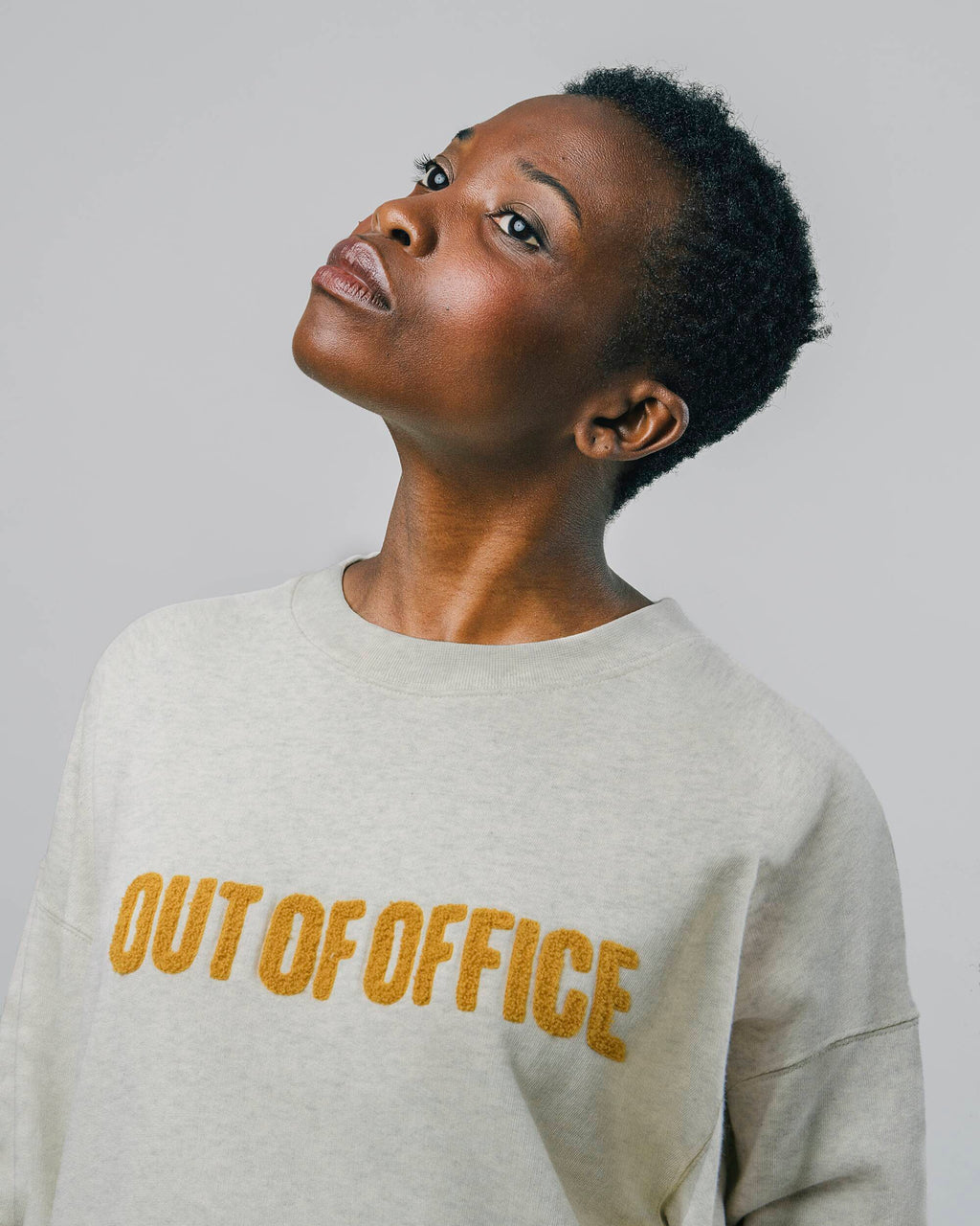 Out of Office Rounded Hem Sweatshirt Cream